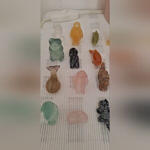 Gemstone Animal Figurines Handcarved Boutique